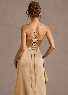 Thora Gold Open Back Prom Dress image6