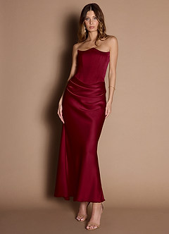 Vestido Merlot Largo Trinity image5