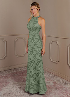 Azazie Tyra Mother of the Bride Dresses Matcha Mermaid Floral Burnout Dress image2
