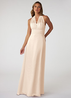 Azazie Fifi Bridesmaid Dresses White Alabaster A-Line Strapless Chiffon Convertible Dress image2
