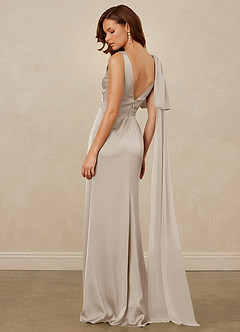 Christian Siriano Bridal for Azazie 1011 Bridesmaid Dresses Frost Mermaid Bow Stretch Satin Dress image9