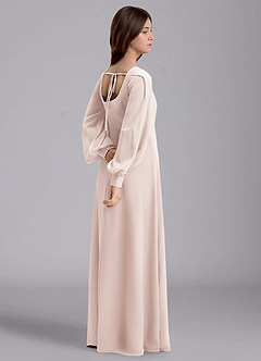 Azazie Bondi Junior Klänning av A-Line i Chiffong Blouson image6