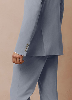 front Savile Light Blue Wool Blend Suit Jacket