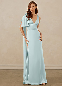 Christian Siriano Bridal for Azazie 1011 Robes de demoiselle d'honneur Robe Sirène en Satin extensible Arc Brume image5