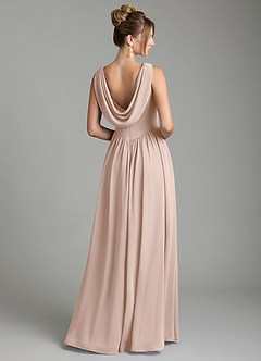 Azazie Novi Brautjungfernkleider A-Linie Plissee Chiffon Kleid Englisches Rosa image5