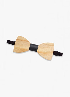 front Light Wooden Bow Tie