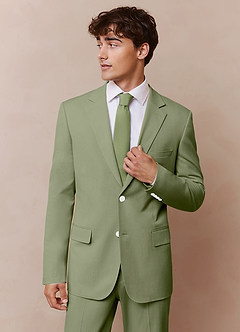 front James Pistachio Structured Stretch Suit Jacket