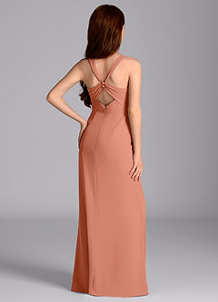Azazie Mero Junior Vestido de Mai Tai de Gasa de Corte Sirena con Plisado image2