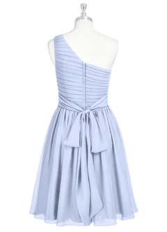 Azazie Katrina Bridesmaid Dresses Ice A-Line One Shoulder Chiffon Dress image7
