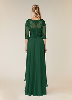 Azazie Monza Mother of the Bride Dresses Dark Green A-Line Lace Chiffon Dress image3