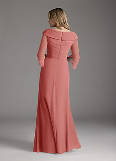 Azazie Jaycee Abiti per la Madre della Sposa Abito A-Line in Chiffon Rosa Antica image6