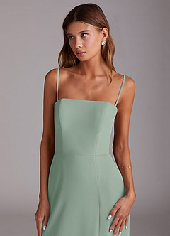 Azazie Wren Bridesmaid Dresses Silver Sage A-Line Strapless Chiffon Dress image2