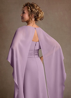 Azazie Marilla Mother of the Bride Dresses Wisteria A-Line Pleated Chiffon Dress image7