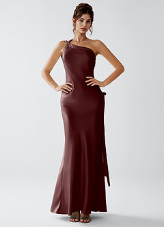 Stephanie Ganache Luminous Satin Maxi Dress image2
