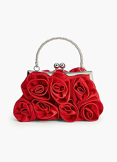 front Bolso de mano con rosetas 3D