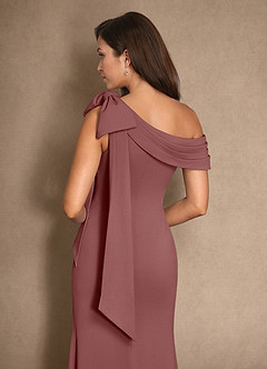 Azazie Myers Mother of the Bride Dresses Desert Rose Mermaid Pleated Stretch Crepe Dress image7