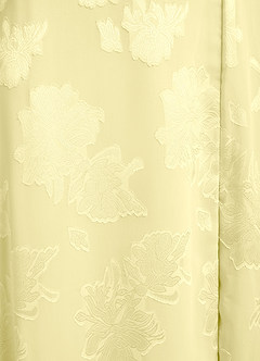 Azazie Cheyenne Robes de demoiselle d'honneur Robe Trapèze en Jacquard floral dévoré Plissé Sorbet Citron image8