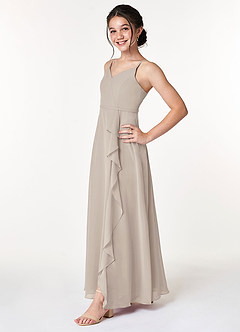 Azazie Naeem Junior Frost A-Line Ruched Chiffon Dress image3