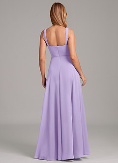 Azazie Shaude Bridesmaid Dresses Lilac A-Line Pleated Chiffon Dress image2