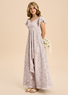 Azazie Omari Junior Klä av A-Line i Blommig Utbrändhet Plisserad image6