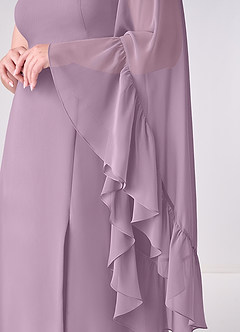 Barbie ♥ Azazie Bridesmaid Dresses Wisteria A-Line Long Sleeve Chiffon Dress image10
