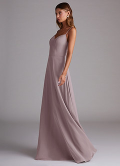 Azazie Marley Bridesmaid Dresses Dusk A-Line Off the Shoulder Chiffon Convertible Dress image6