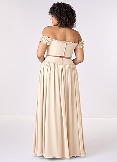Barbie ♥ Azazie Bridesmaid Dresses White Alabaster A-Line Off the Shoulder Chiffon Convertible Dress image9