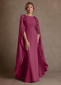 Azazie Artemisia 신부의 어머니 드레스 쉬스 레이스 쉬폰 플로어 길이 드레스 image1