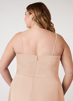 Azazie Arabella Allure Robes de demoiselle d'honneur Robe Trapèze Convertible en Mousseline de soie Encolure en Forme de Cœur Rose Perle image15