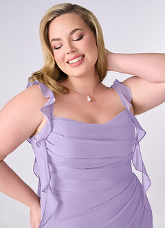 Barbie ♥ Azazie Bridesmaid Dresses Lilac Mermaid Corset Chiffon Dress image11