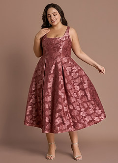 Briac Vintage Rose A-line Midi Dress image4