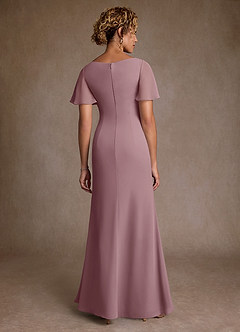 Azazie Suffolk Moeder van de bruid jurken A-Lijn Jurk van Chiffon Geplooid Stoffige Roos image3