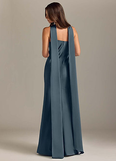 Azazie Kinsley Robes de demoiselle d'honneur Robe Sirène en Satin extensible Fente Latérale Violet Crépusculaire image2