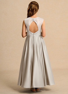 Azazie Candy Girl Flower Girl Klänningar Klä Balklänning i Matt satäng Rosett image3