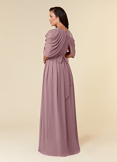 Azazie Olena Mother of the Bride Dresses Dusty Rose A-Line Sequins Chiffon Dress image4