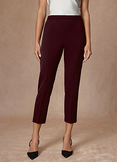 Kennedy Cabernet Structured Stretch Dress Pants