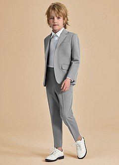 front Oliver Niños Gris Traje de 2 piezas