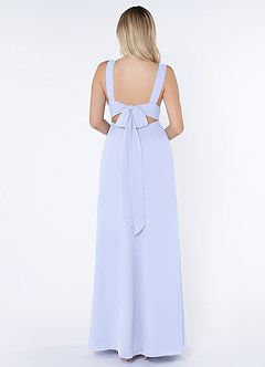 Azazie Christiana Bridesmaid Dresses Lavender A-Line V-Neck Pleated Chiffon Dress image2