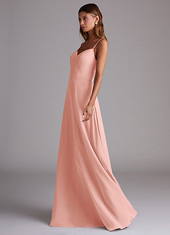 Azazie Marley Bridesmaid Dresses Rosette A-Line Off the Shoulder Chiffon Convertible Dress image6