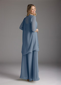 Azazie Weisz Mother of the Bride Dresses Twilight A-Line Square Neckline Pleated Chiffon Dress image2