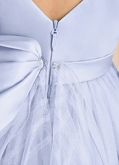 Azazie Pear Flower Girl Dresses Lavender Ball-Gown Bow Tulle Dress image7