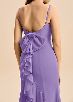 Azazie Lioren Junior Jurk van Chiffon met Zeemeermin Boog Tahiti image6