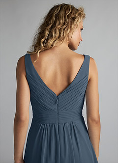 Azazie Grace Bridesmaid Dresses Neptune A-Line Pleated Chiffon Dress image6
