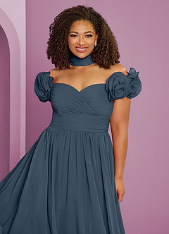 Barbie ♥ Azazie Bridesmaid Dresses Neptune A-Line Off the Shoulder Chiffon Convertible Dress image20
