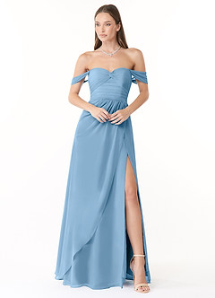 Azazie Millie Final Sale Agave A-Line Sweetheart Neckline Chiffon Convertible Dress image2