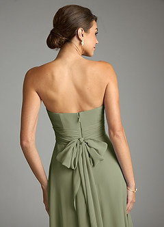 Azazie Tamira Suknie dla druhen Linia A Pofałdowany Szyfon Do ziemi Sukienka image5