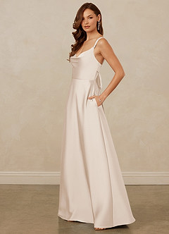 Christian Siriano Bridal for Azazie 1001 Bridesmaid Dresses White Alabaster A-Line Sweetheart Neckline Stretch Satin Dress image4