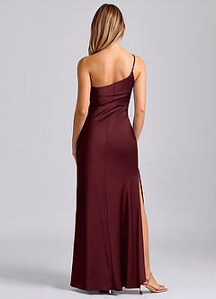 Azazie Marseli Final Sale Dusty Sage Mermaid One Shoulder Stretch Satin Dress image6