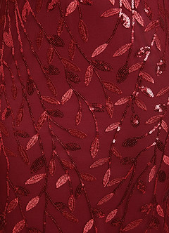 Azazie Arizona vestidos de madre de la novia Vestido de Cabernet de Tul de Corte Recto con Encaje image6