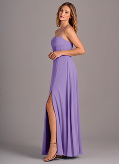 Azazie Carolyn Bridesmaid Dresses Tahiti A-Line Pleated Chiffon Dress image3